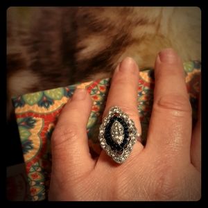 Marquise shape sterling silver Ring